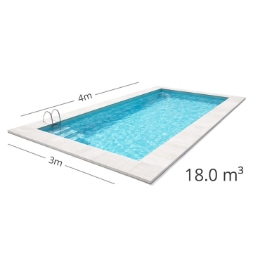 Stačiakampis betoninis baseinas 4.0 x 3.0 M