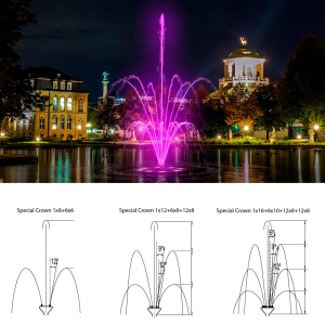 Fontano purkštukas Special Crown 1x12+6x8+12x8